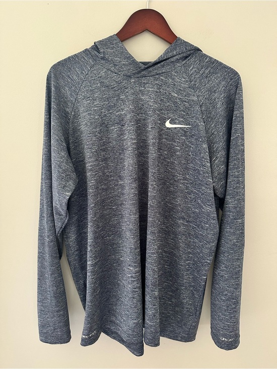 Nike Other - Nike Swim Long-Sleeve Dri-FIT UPF 40+ Top w Hood Pool Beach Boat Heather Blue
